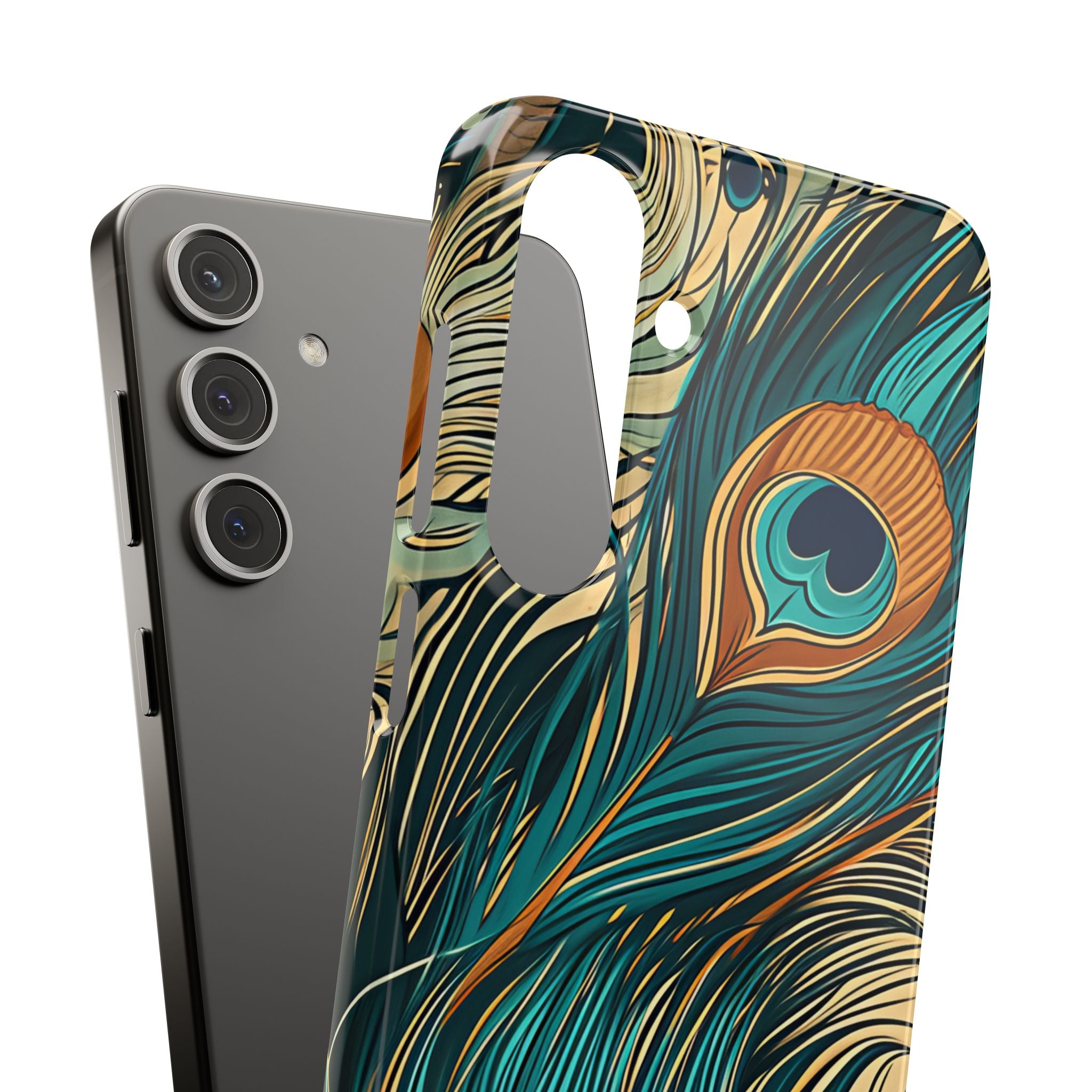 Art Nouveau Peacock Elegance Samsung S24 - Slim Phone Case