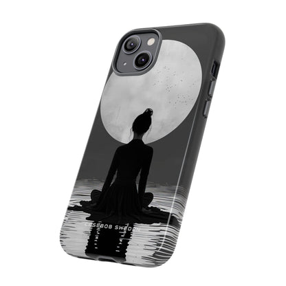 Zen Serenity Moon Reflection iPhone 14 - Tough Phone Case