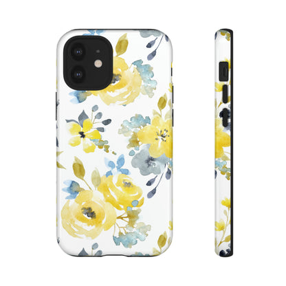 Yellow Floral - Protective Phone Case