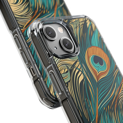 Peacock Feather Whirl iPhone 14 - Impact Clear+