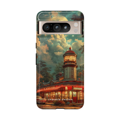 Vintage Moonlit Diner Fantasy Google Pixel 8 - Tough Phone Case