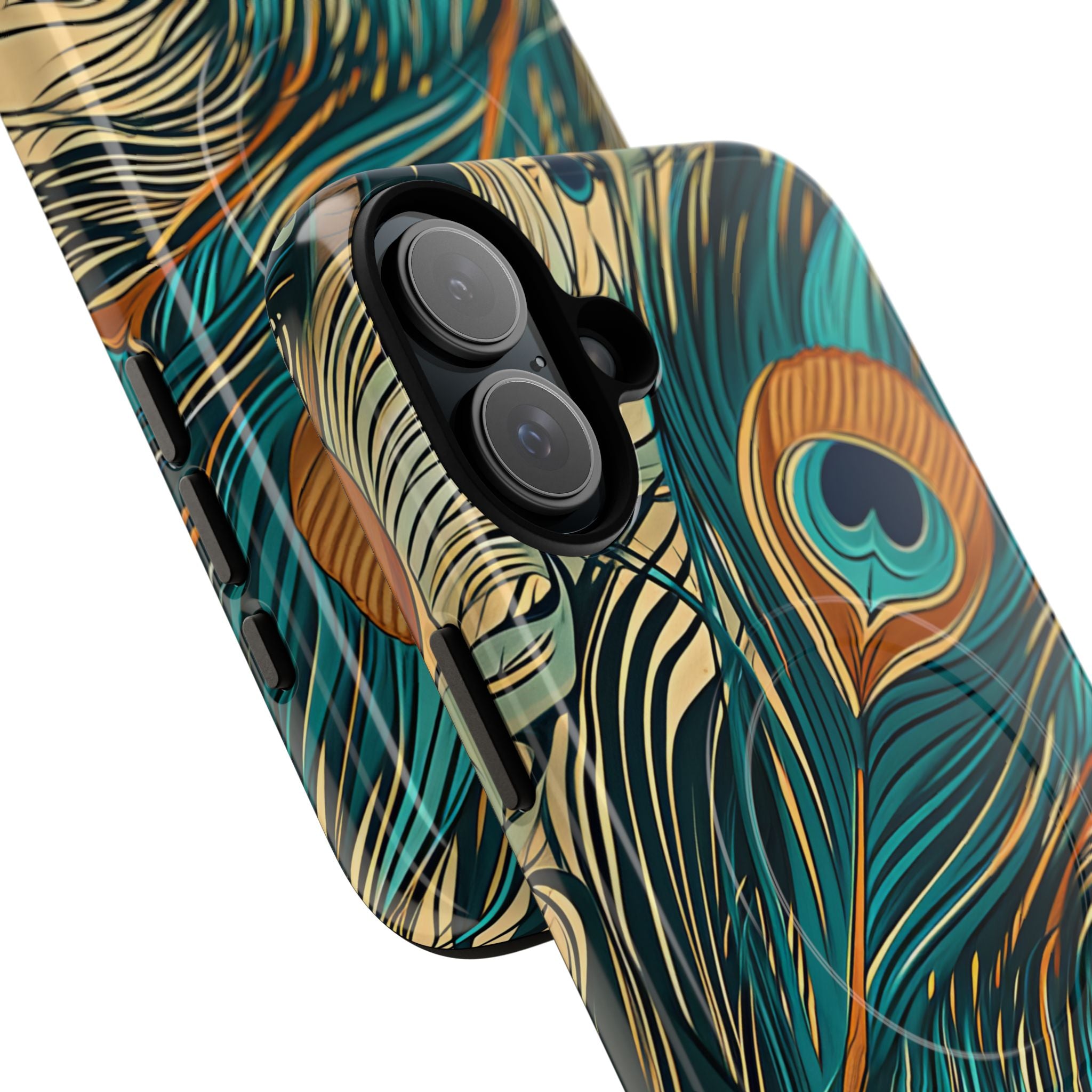 Peacock Feather Whirl iPhone 16 - Tough+