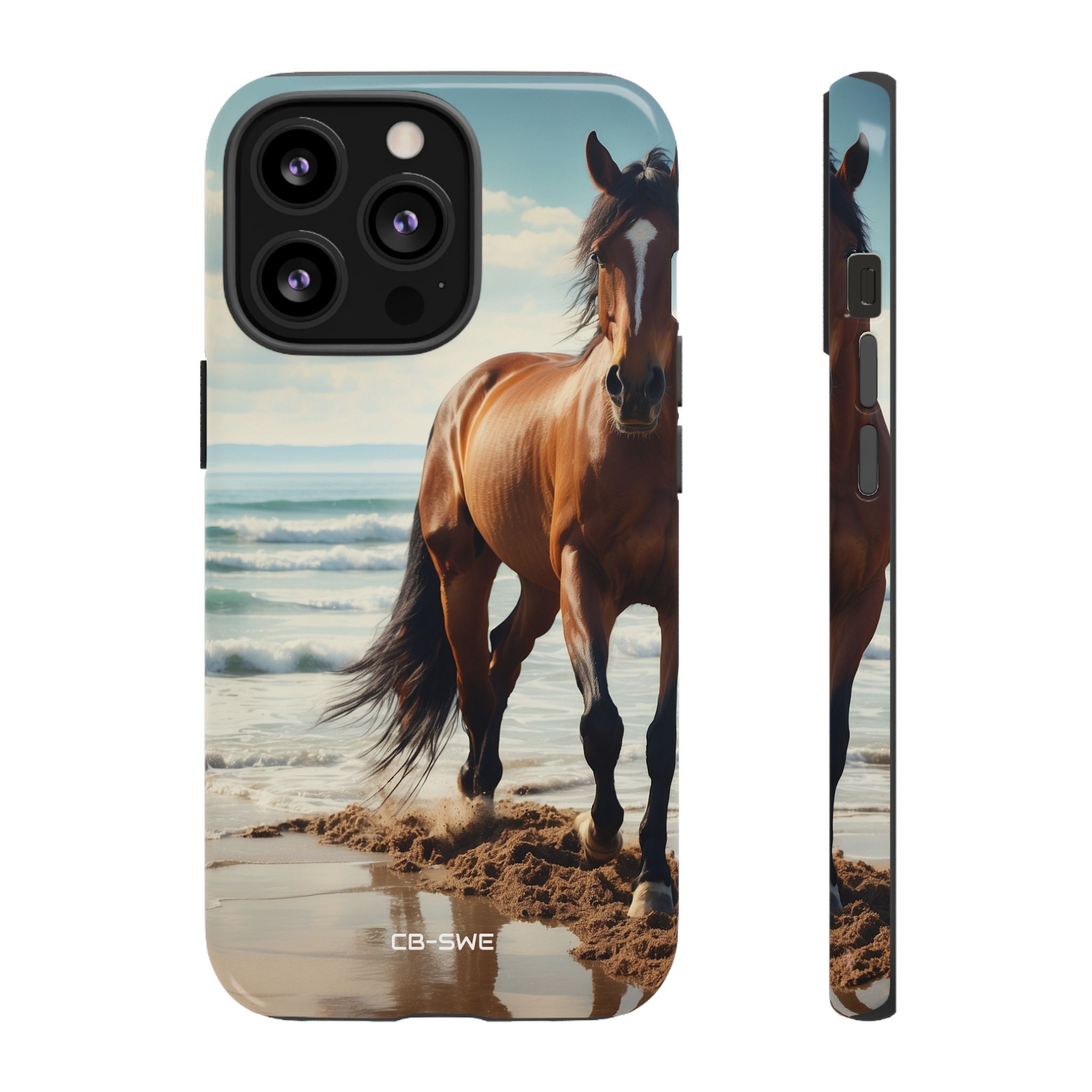 Horse Gallops Shoreline - iPhone Case