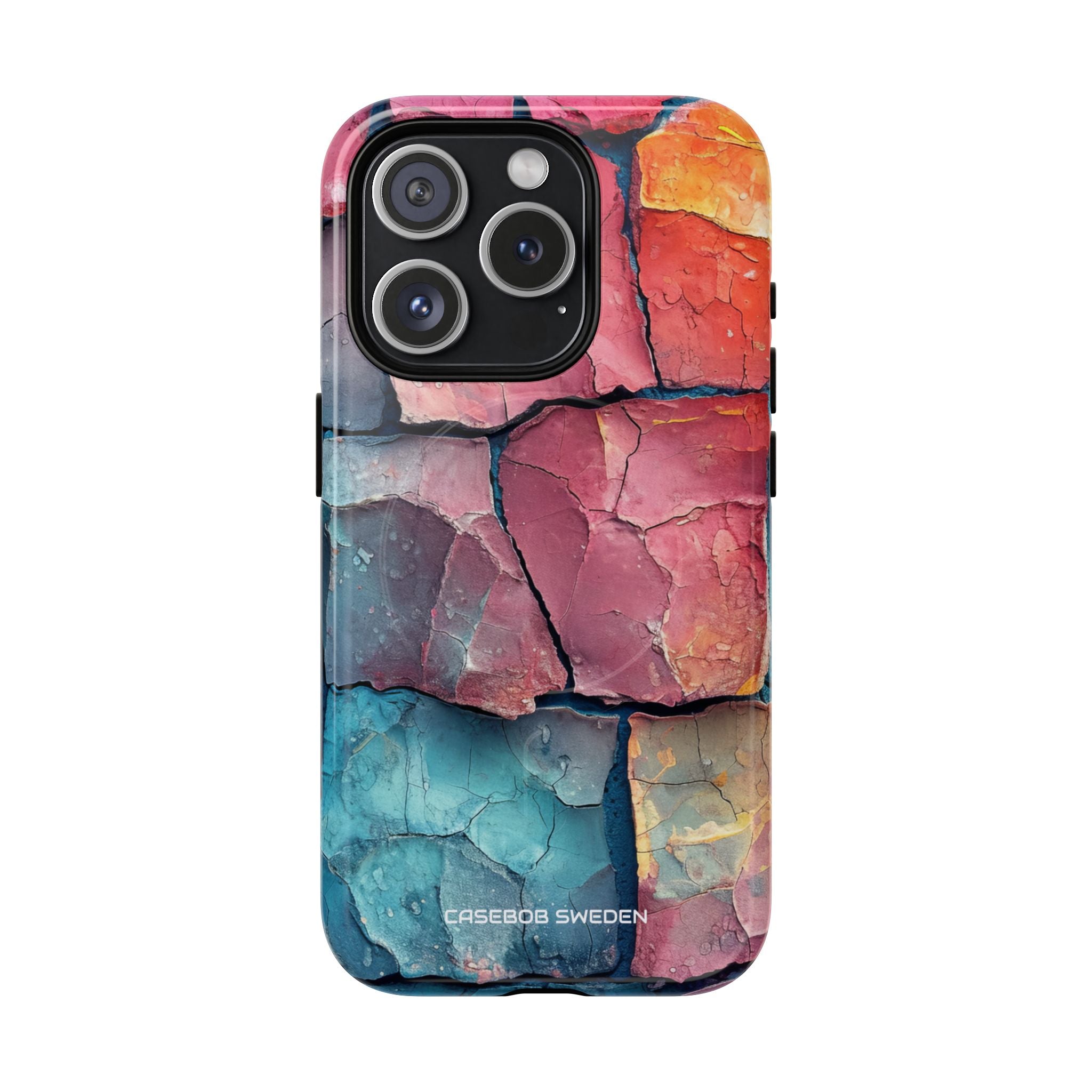 Cracked Earth Mosaic - Tough + MagSafe® iPhone 15 Phone Case