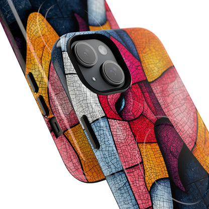 Elephant Mosaic iPhone 15 Plus Case - Tough+