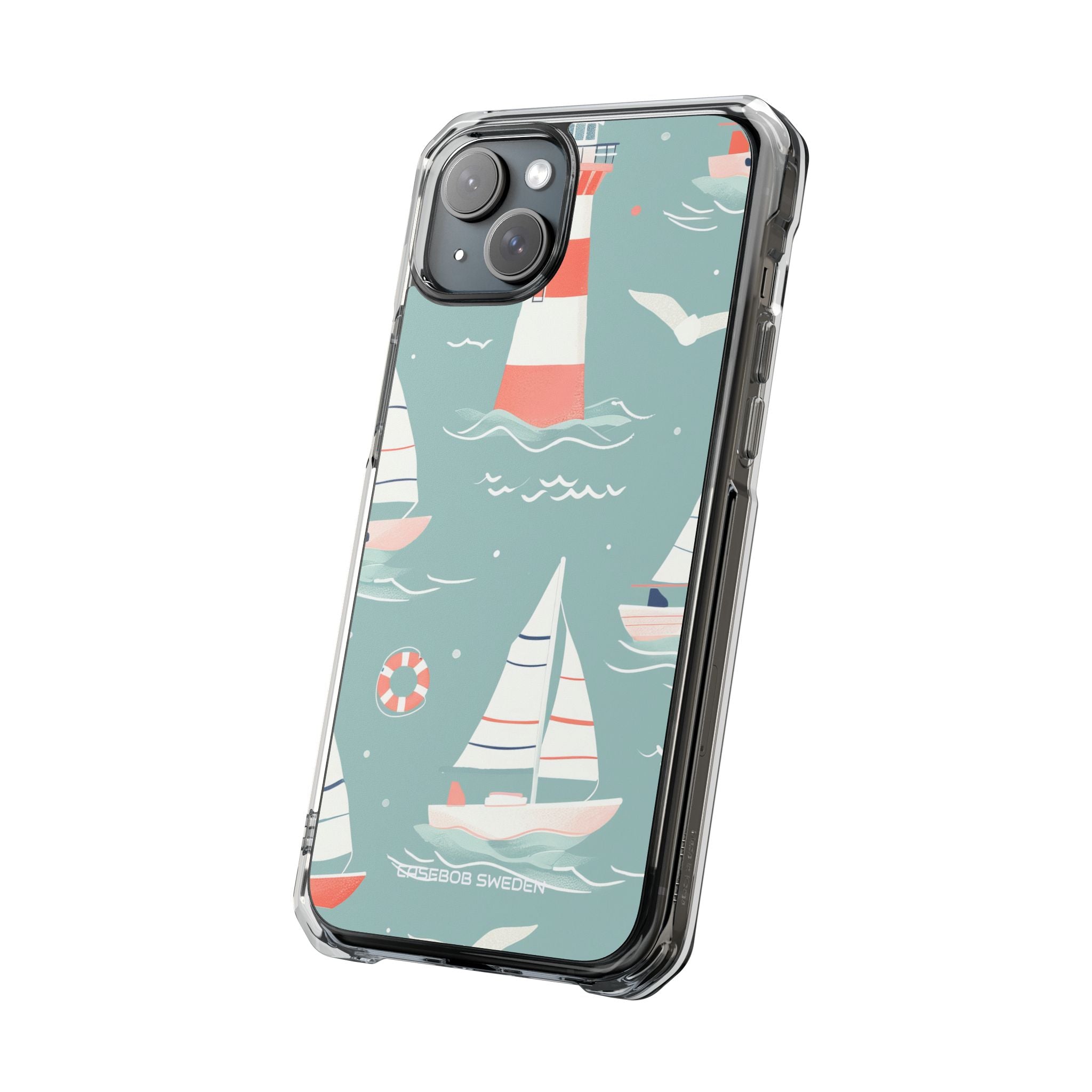 Lighthouse Nautical Charm - Clear Impact iPhone 15 Phone Case