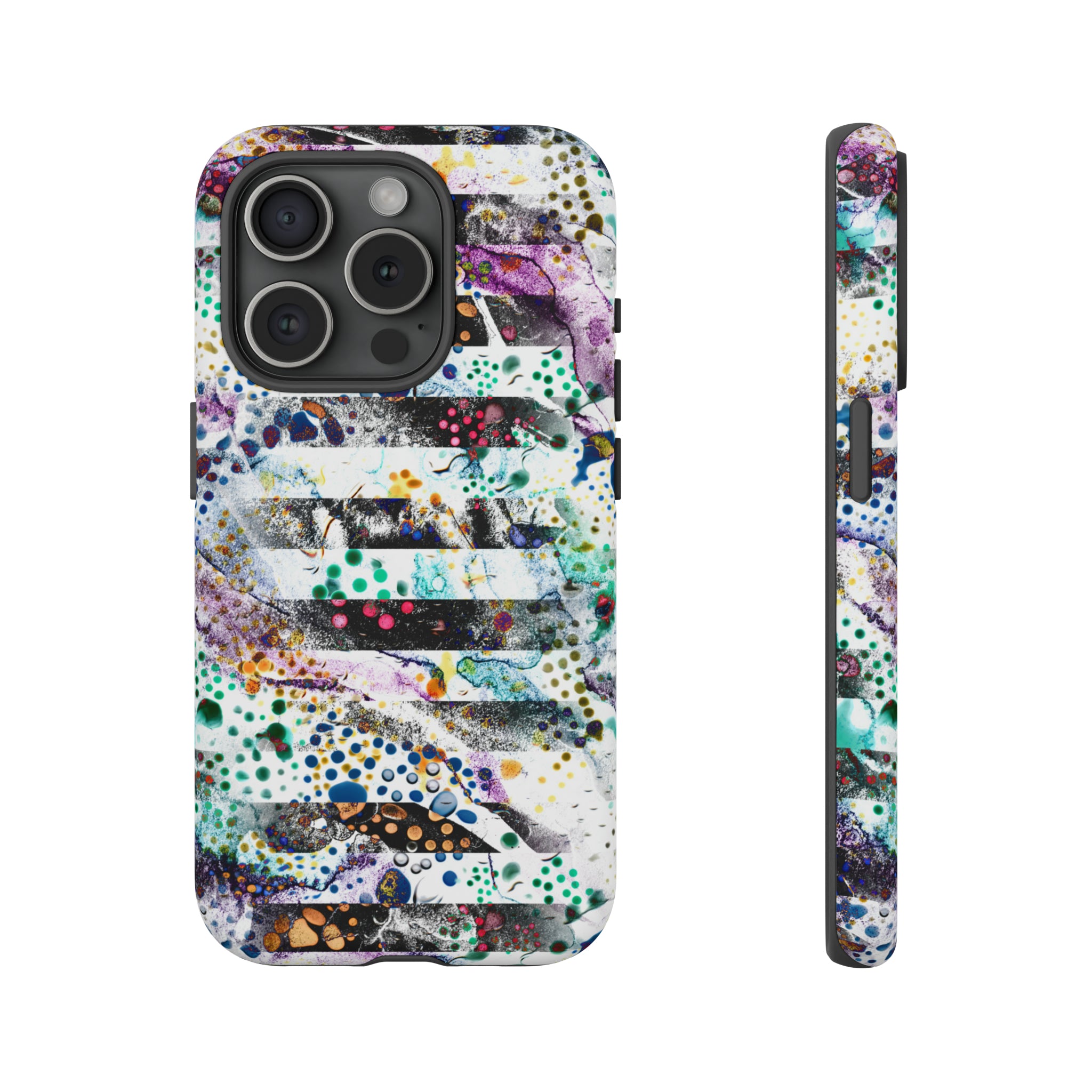 Abstract Green Purple - Protective Phone Case