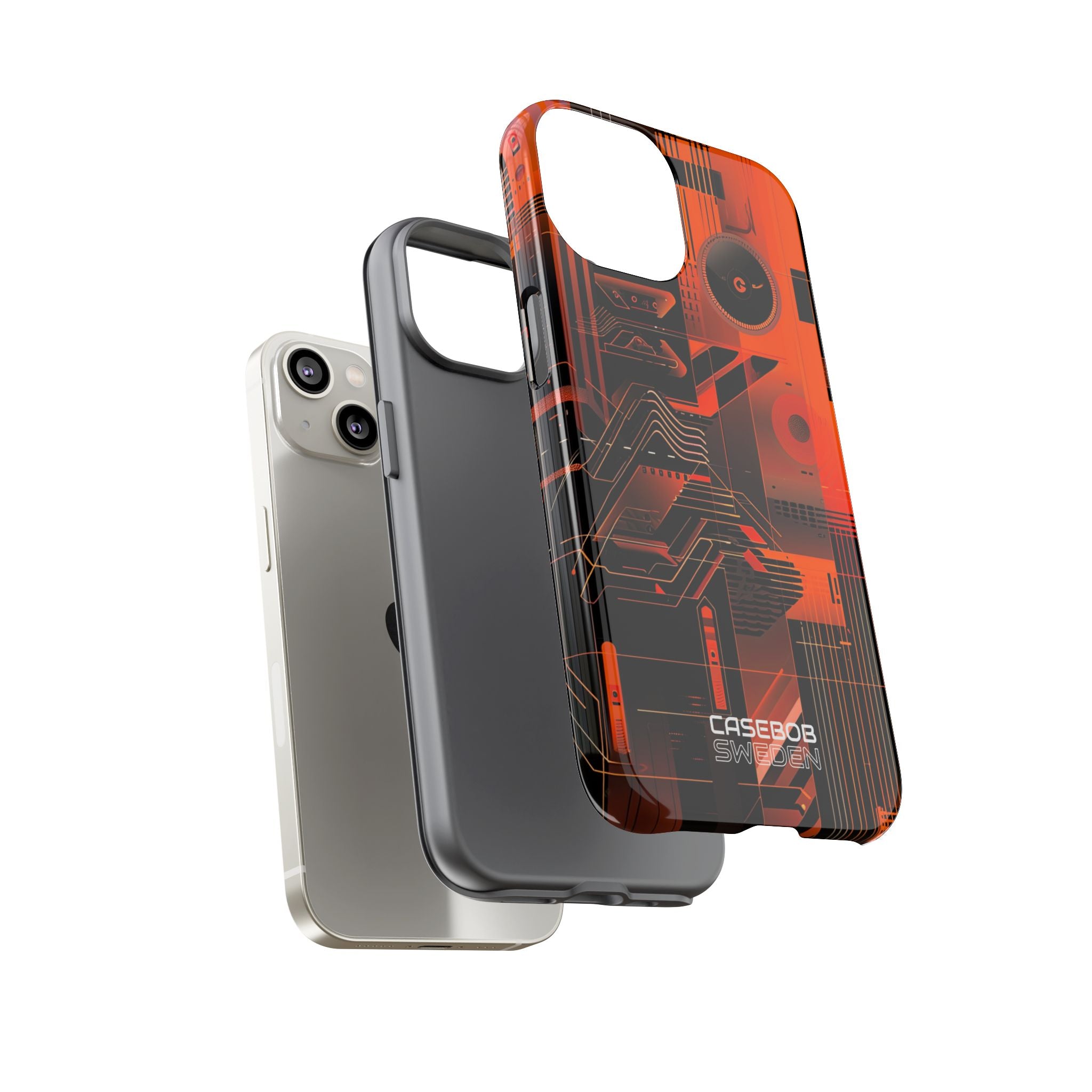 Orange Circuit Dreams iPhone 14 - Resistente