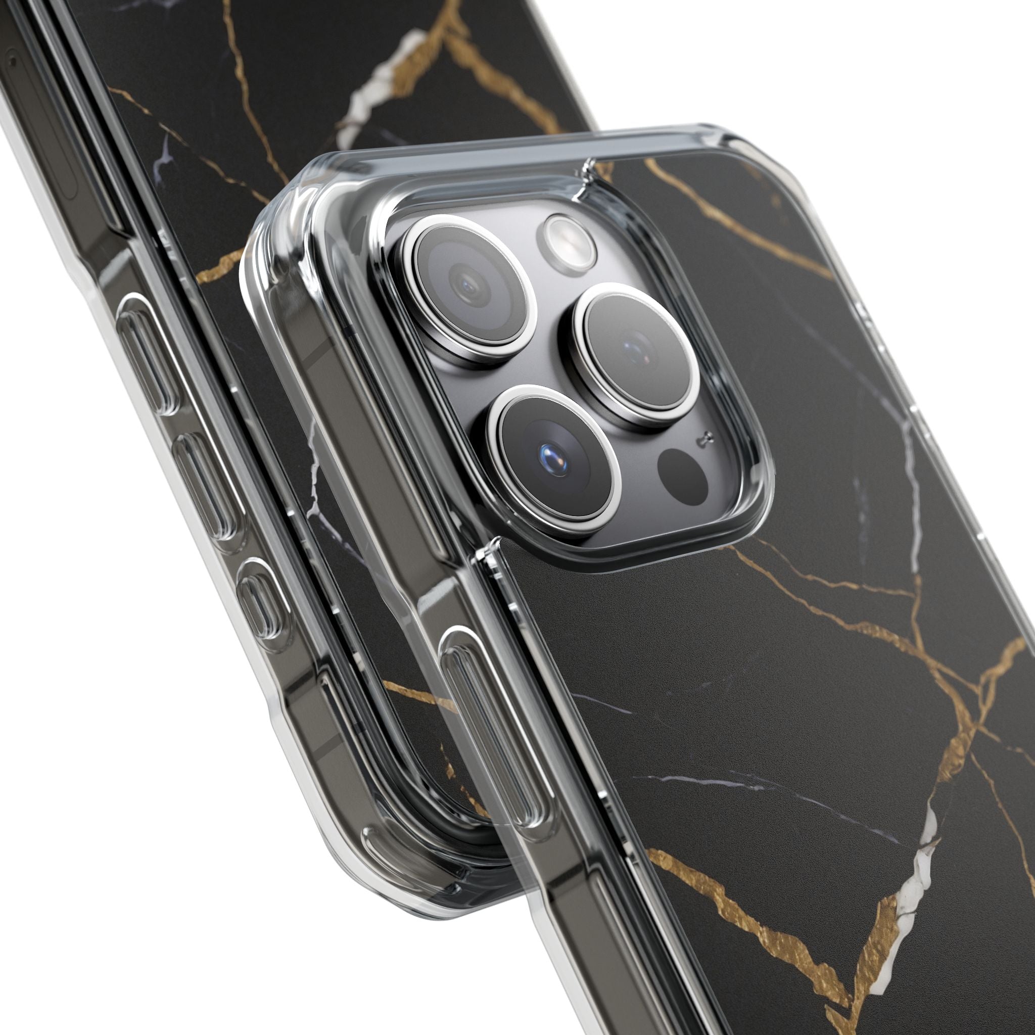 Golden Veins Emerge iPhone Case - Impact