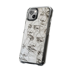 Ethereal Faces - Phone Case for iPhone (Clear Impact - Magnetic)