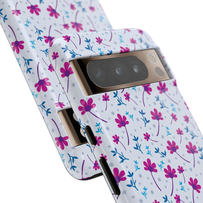 Purple Flower Pattern - Protective Phone Case