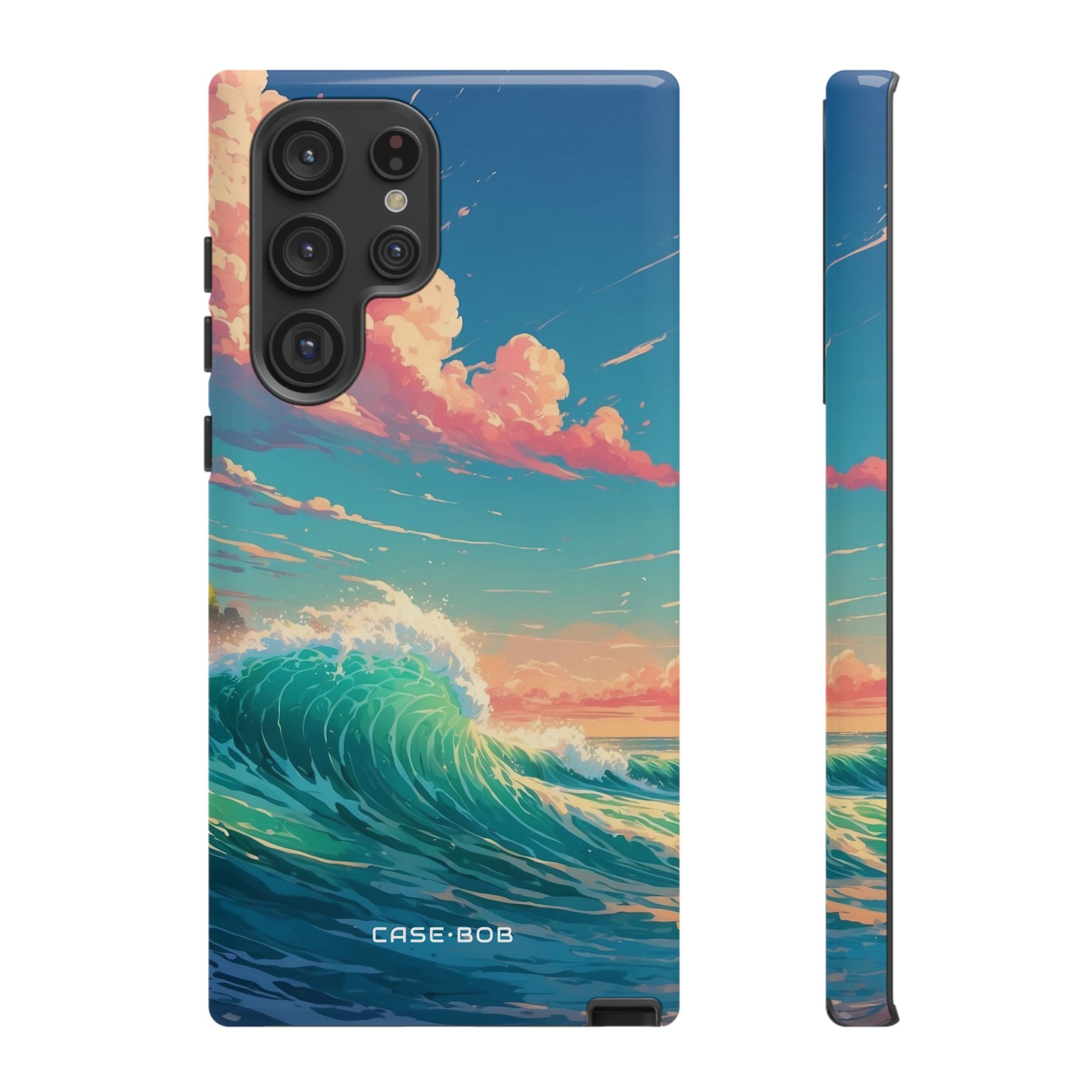 Turquoise Curl Samsung S22 Ultra Case - Tough