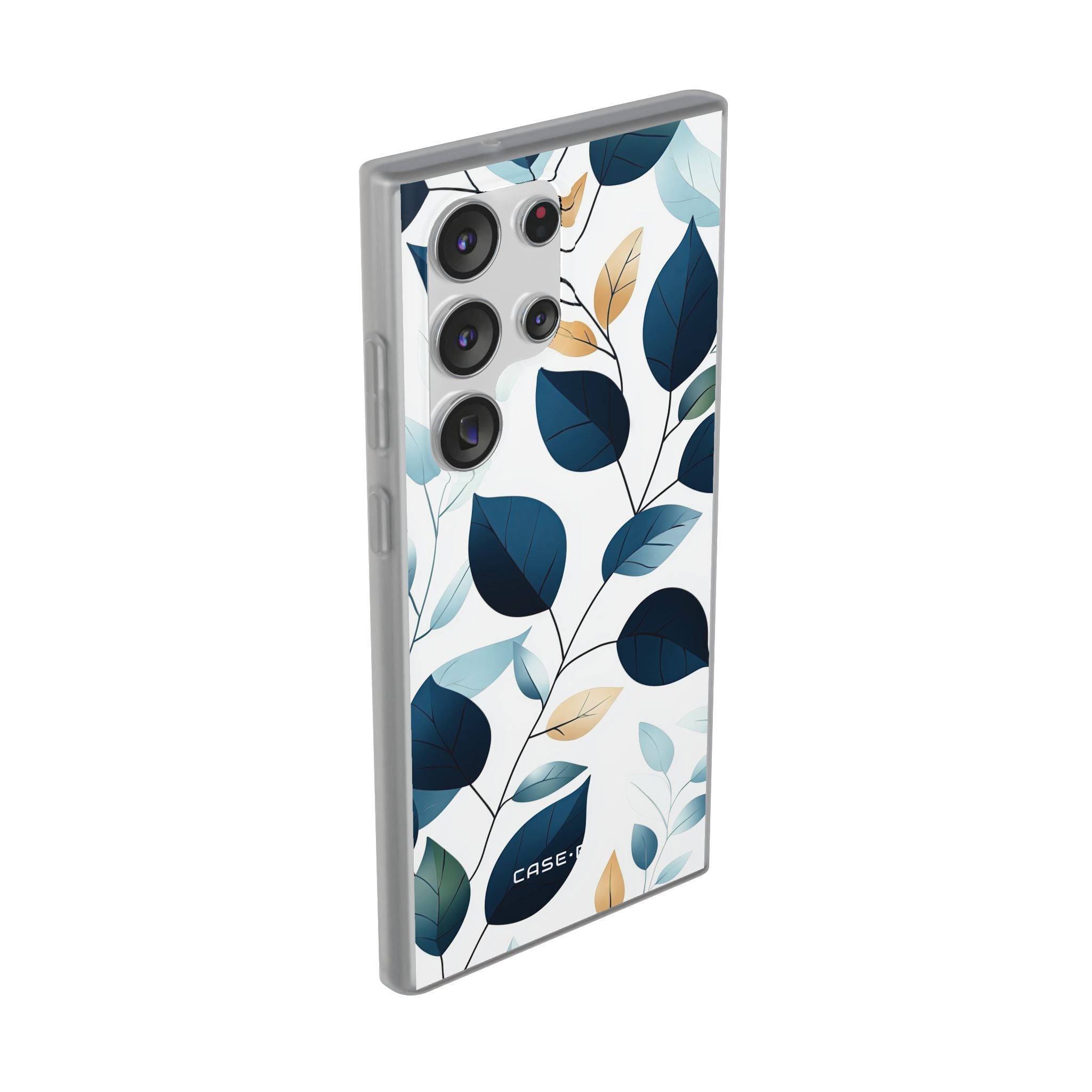 Navy Leaf Veins Samsung S23 Ultra Case - Soft