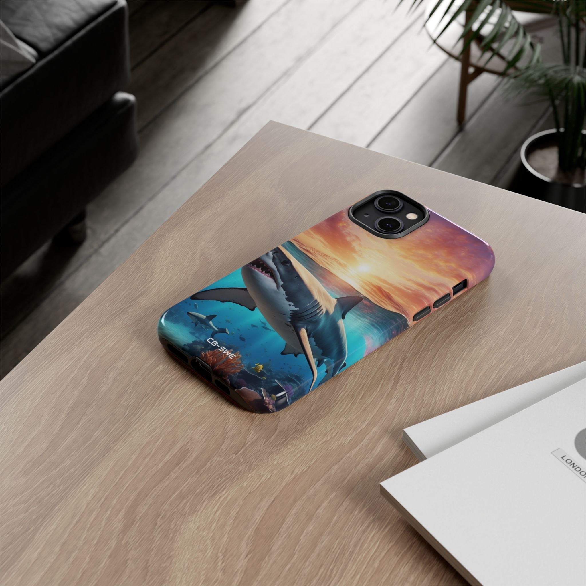 Shark Swims Through - iPhone Case