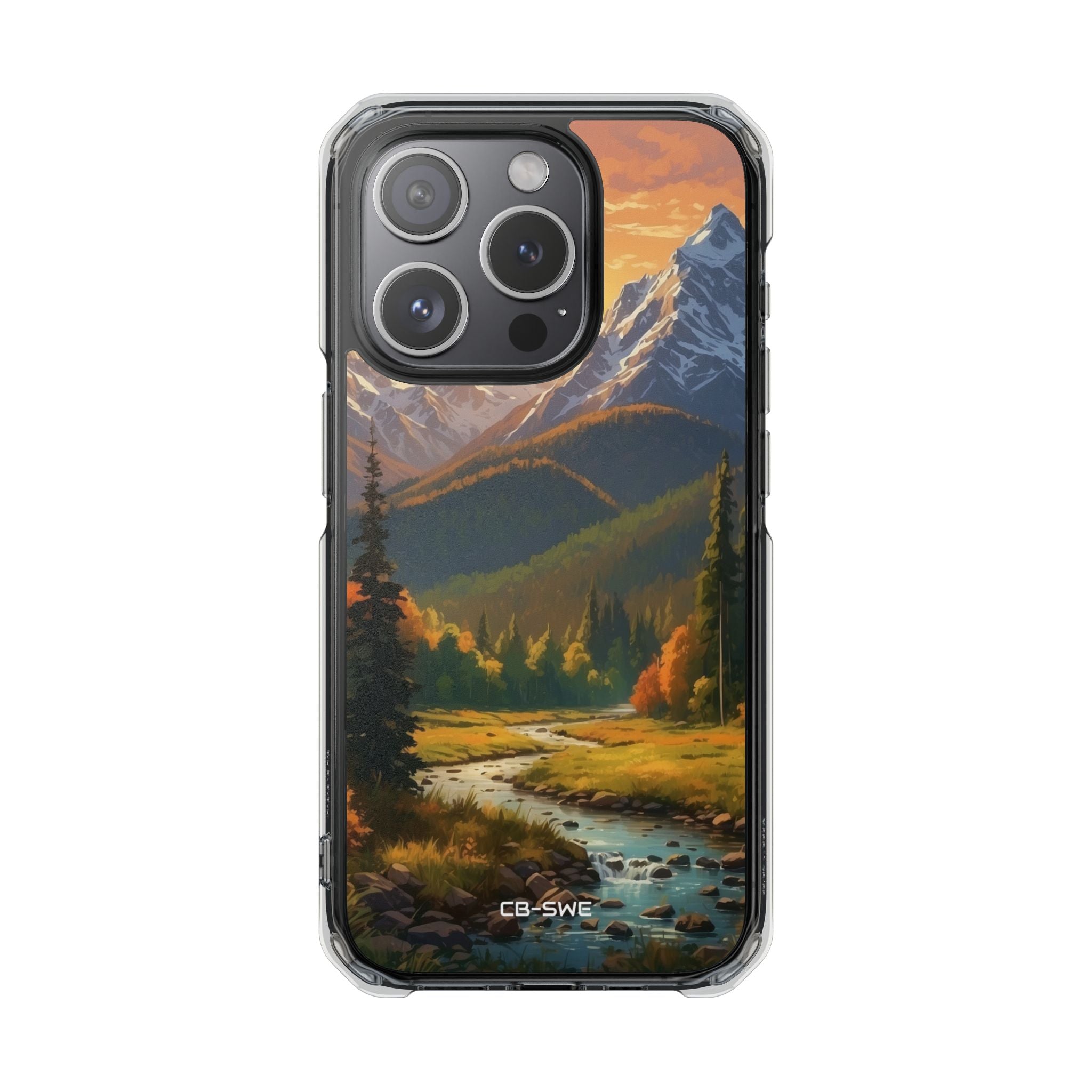 Mountain Reflections Glimmer iPhone Case - Impact