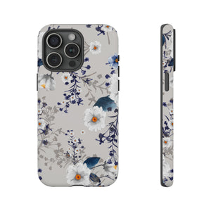 Watercolor Blue Summerflowers - Protective Phone Case