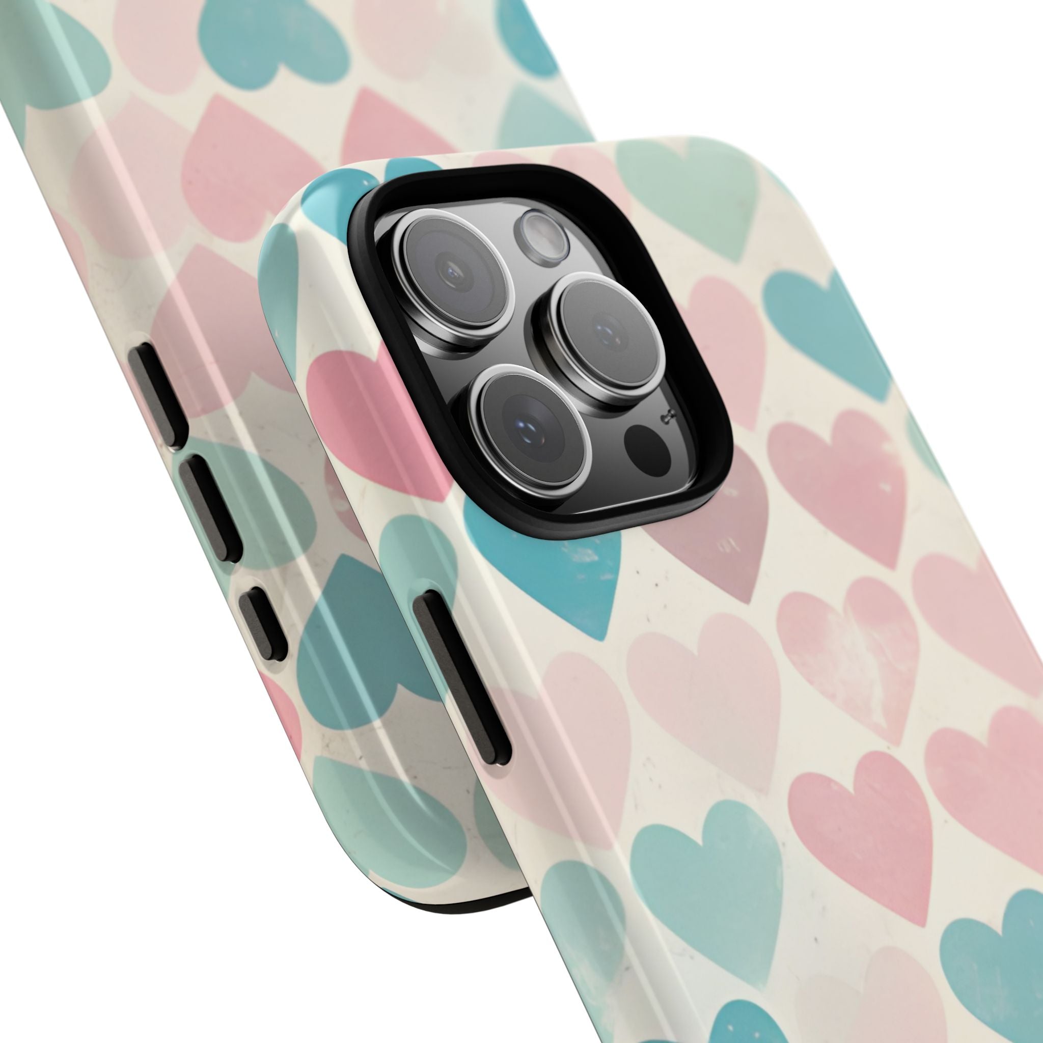 Retro Hearts Symmetry - iPhone Case