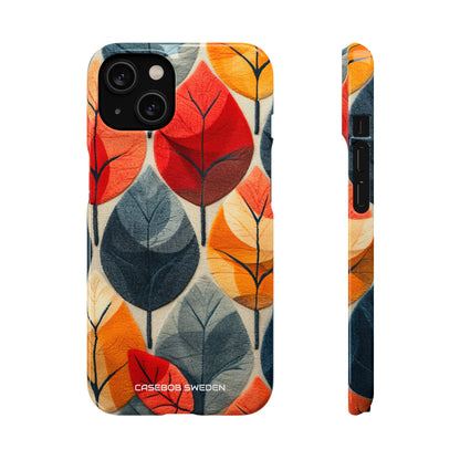 Autumn Leaf Design - Slim iPhone 14 Phone Case