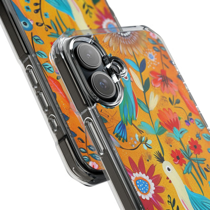 Whimsical Birds Garden iPhone 16 - Impact Clear+