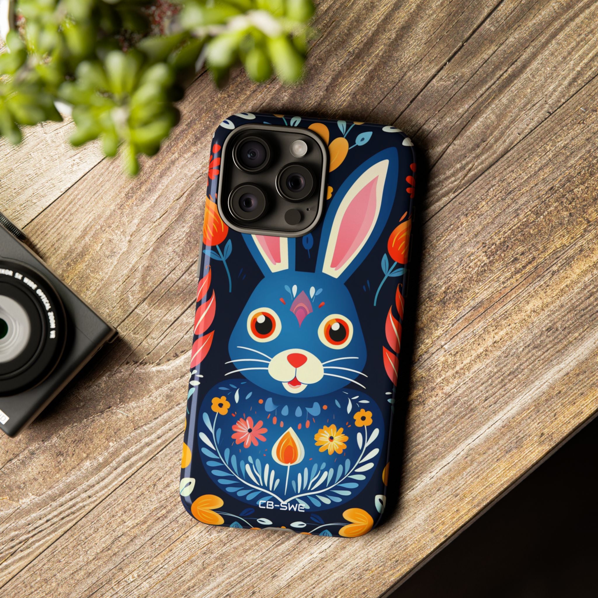 Bunny Jumps Joyfully - iPhone Case