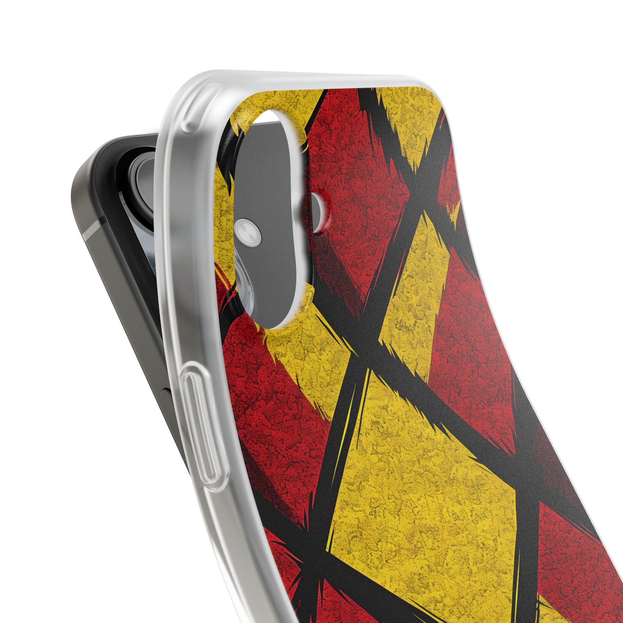 Cracked Diamond Grid iPhone 16 Plus - Soft Case