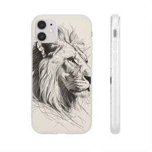 Majestic Linework Lion | Flexible Phone Case for iPhone