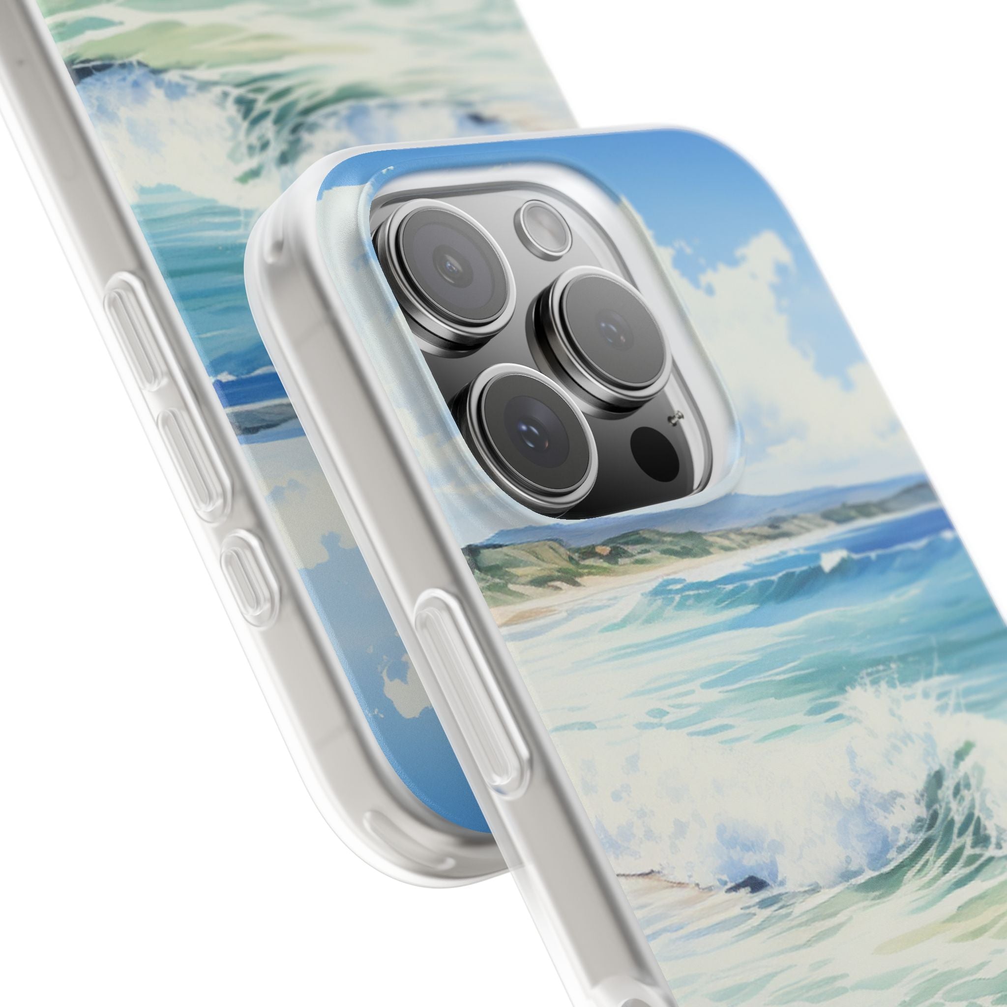 Foamy Wave Breeze iPhone 16 Pro Case - Soft