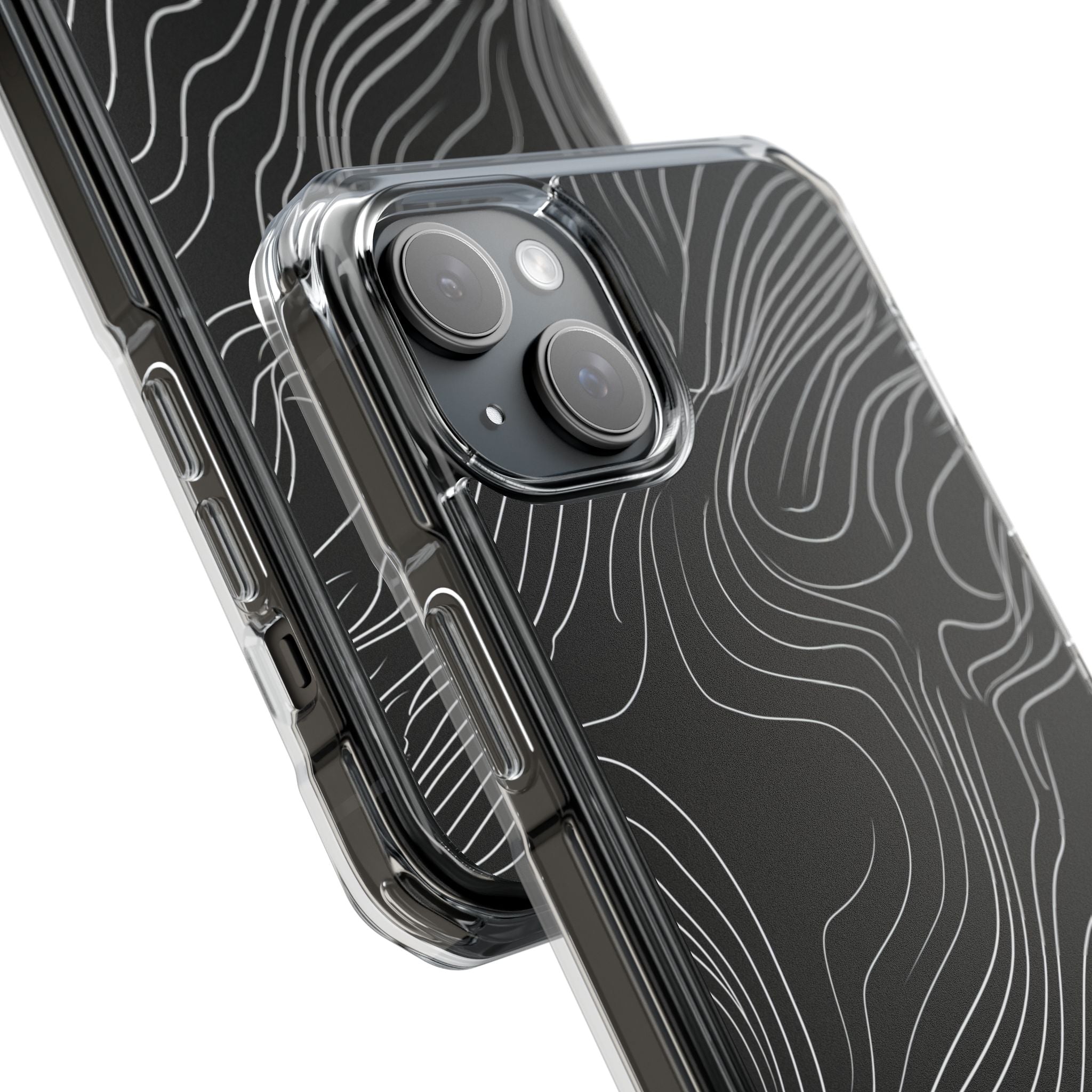 Contour Waveform Flow iPhone 15 - Clear Impact Phone Case