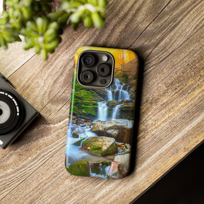 Autumn Mountain Waterfall - Protective Phone Case