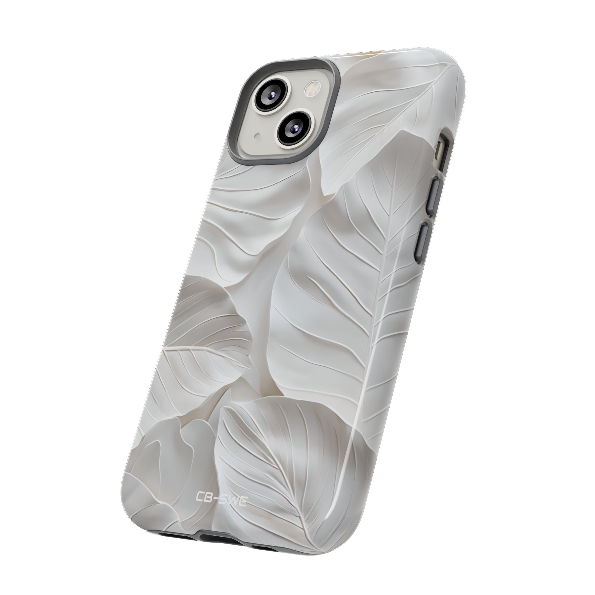 Elegant Leaf Relief - iPhone Case