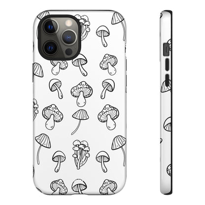 Mushroom Line Play - iPhone Case