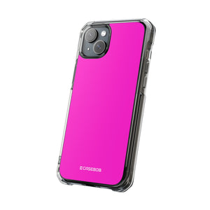 Hot Magenta | Handyhülle für iPhone (Clear Impact Case - Magnetisch)