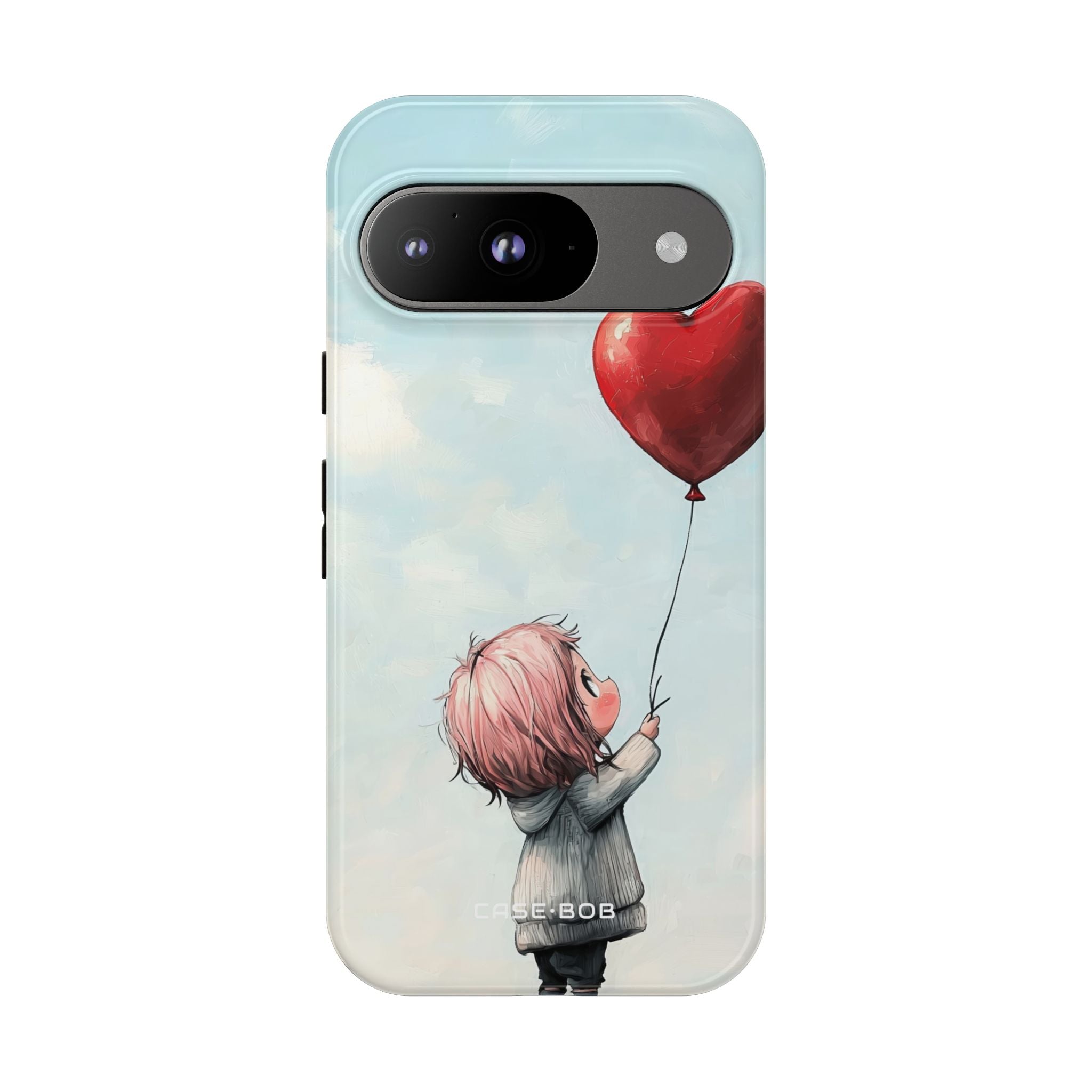Heart Balloon Glow Google Pixel 9 Case - Tough