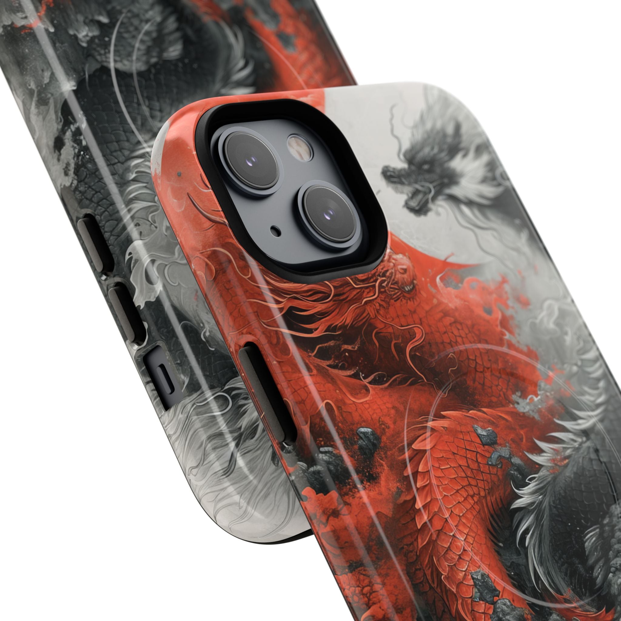 Twin Dragons Crimson iPhone 14 Plus Case - Tough+