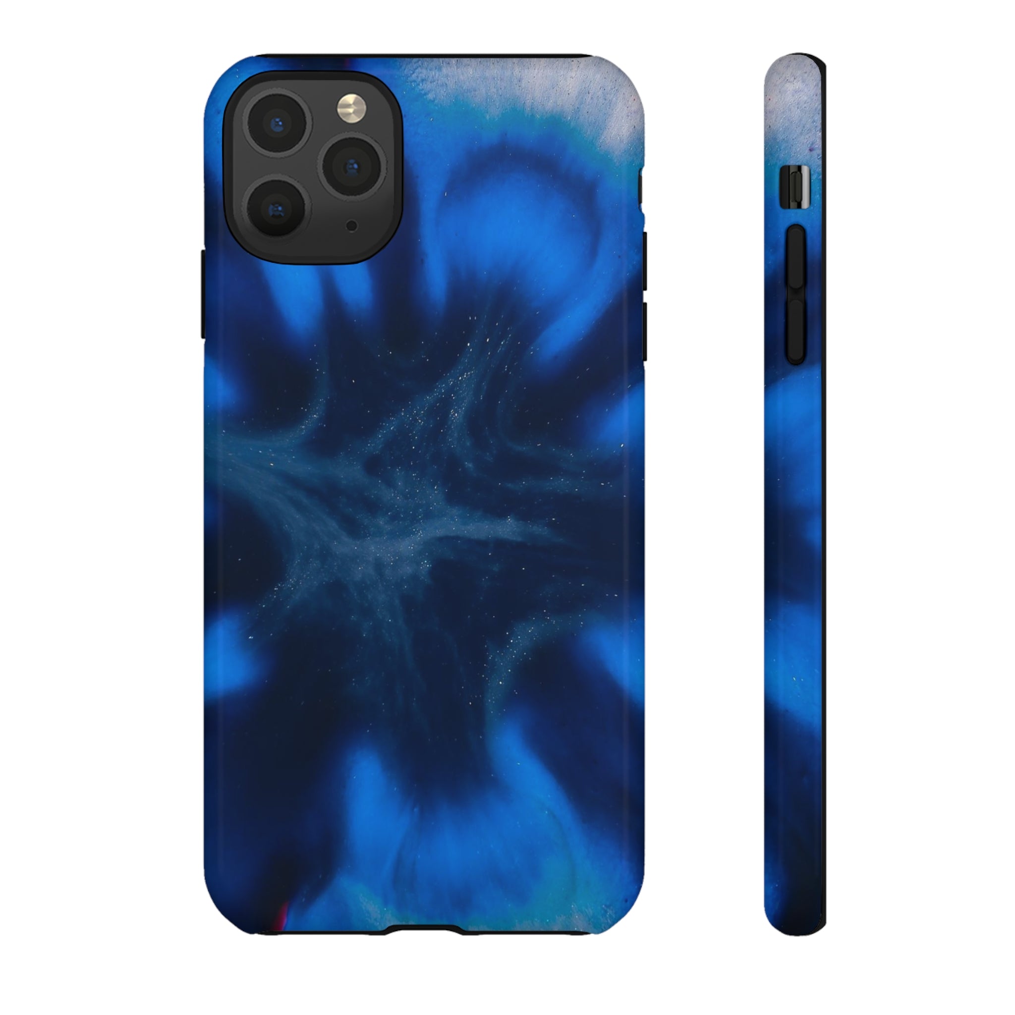 Blue Star Marble Ink Art iPhone Case (Protective) iPhone 11 Pro Max Glossy Phone Case