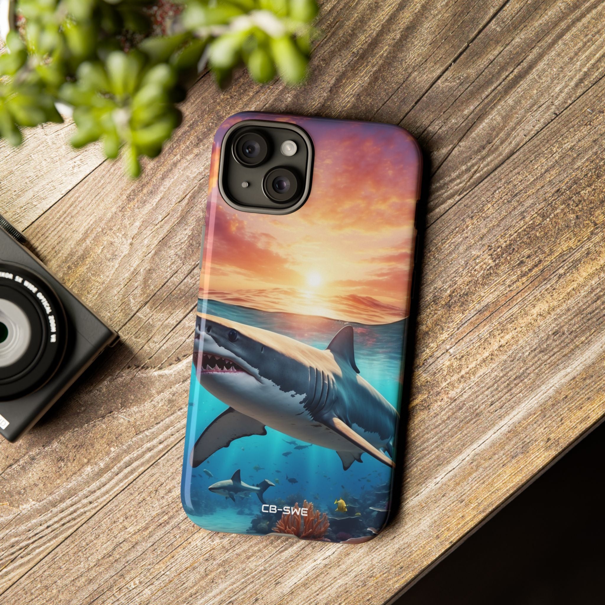 Shark Swims Through - iPhone Case