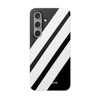 Diagonal Bands Noir Samsung S24 Case - Soft