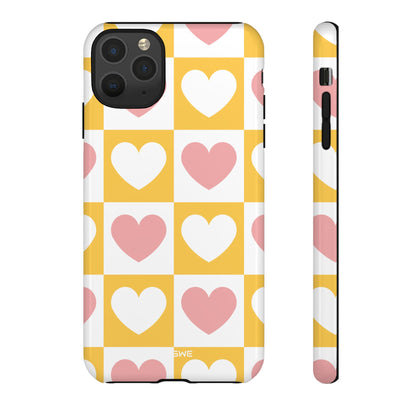 Heart Grid Harmony - iPhone Case