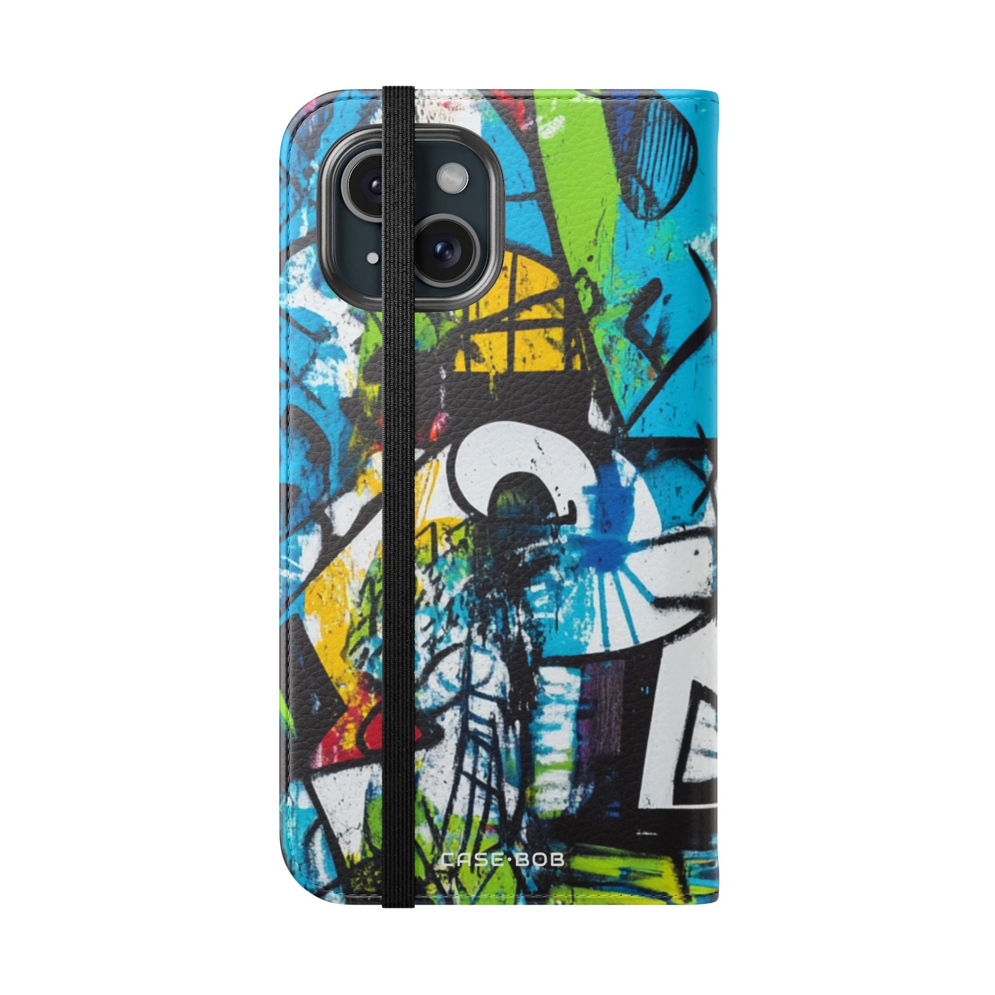 Bold Shapes Blue - iPhone 15 Case - Wallet