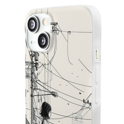 Urban Solitude Sketch | Flexible Phone Case for iPhone