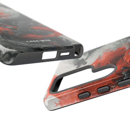 Twin Dragons Crimson Samsung S25 Ultra Case - Tough