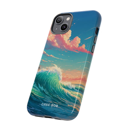 Turquoise Curl iPhone 14 Plus Case - Tough