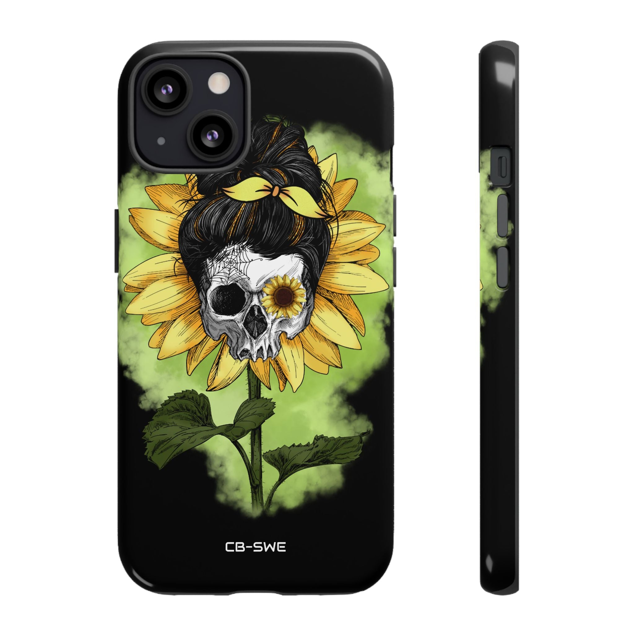 Sunflower Skull Fusion - iPhone Case