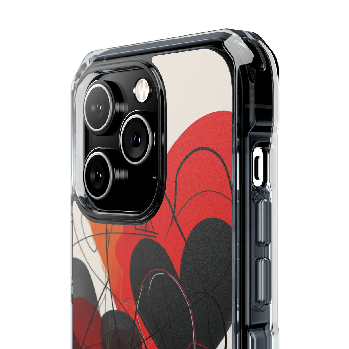 Fiery Hearts - Phone Case for iPhone (Clear Impact - Magnetic)