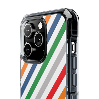 Vibrant Geometric Stripes iPhone Case - Impact