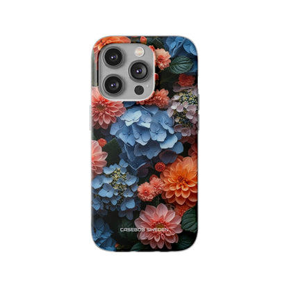 Blue Floral Bliss - Flexi iPhone 14 Phone Case