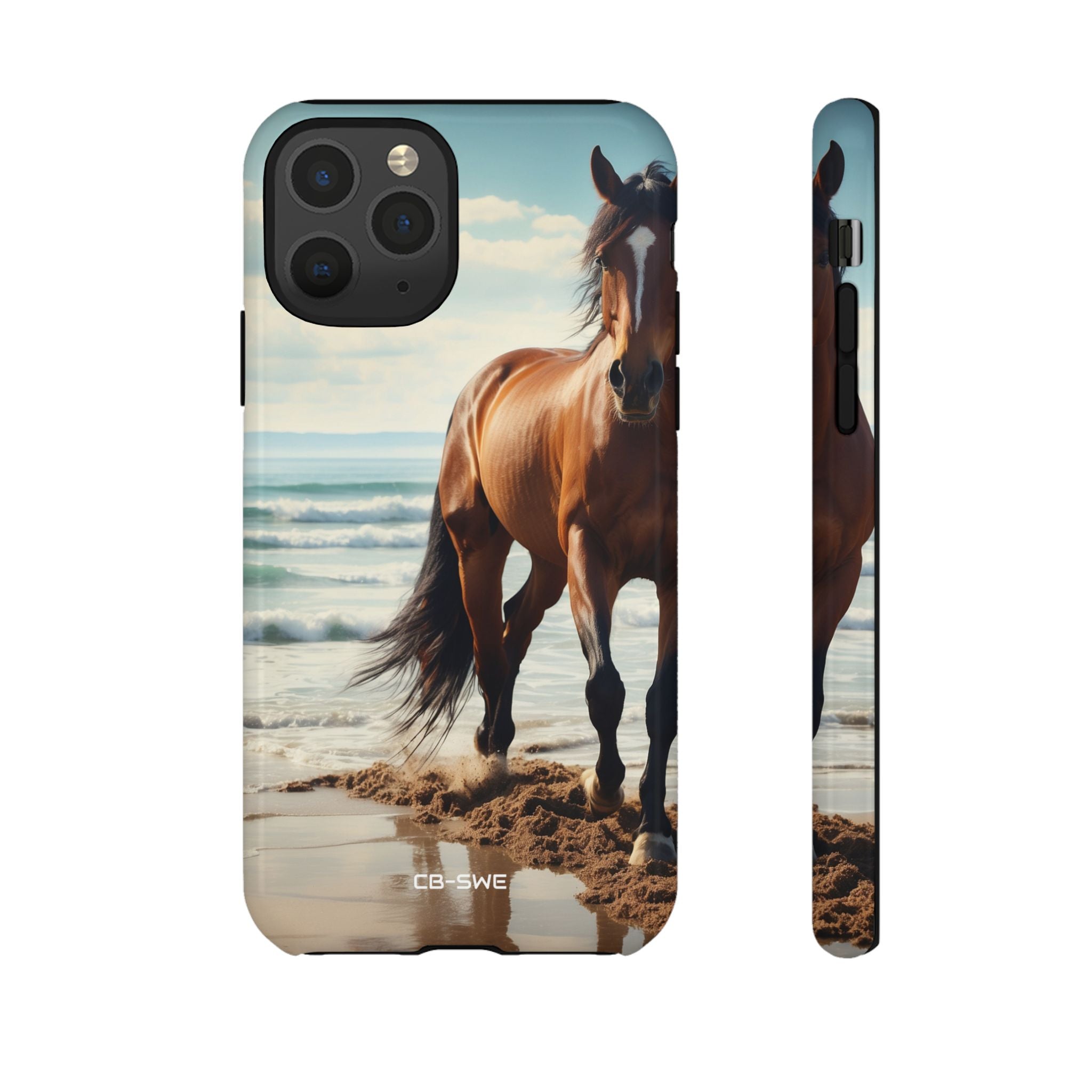 Horse Gallops Shoreline - iPhone Case