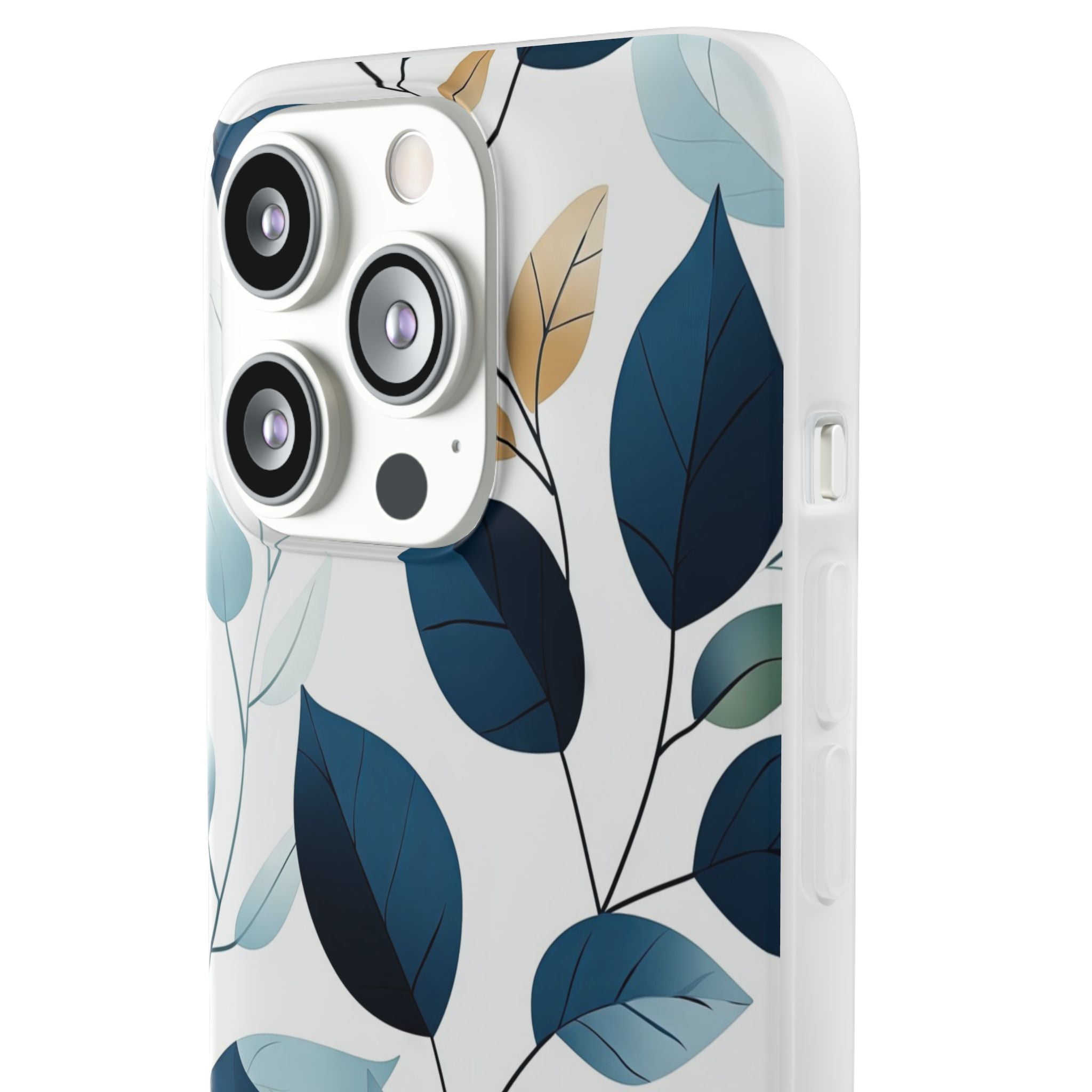 Navy Leaf Veins iPhone 13 Pro - Soft