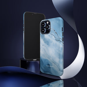 Light Navy Marble - Protective Phone Case