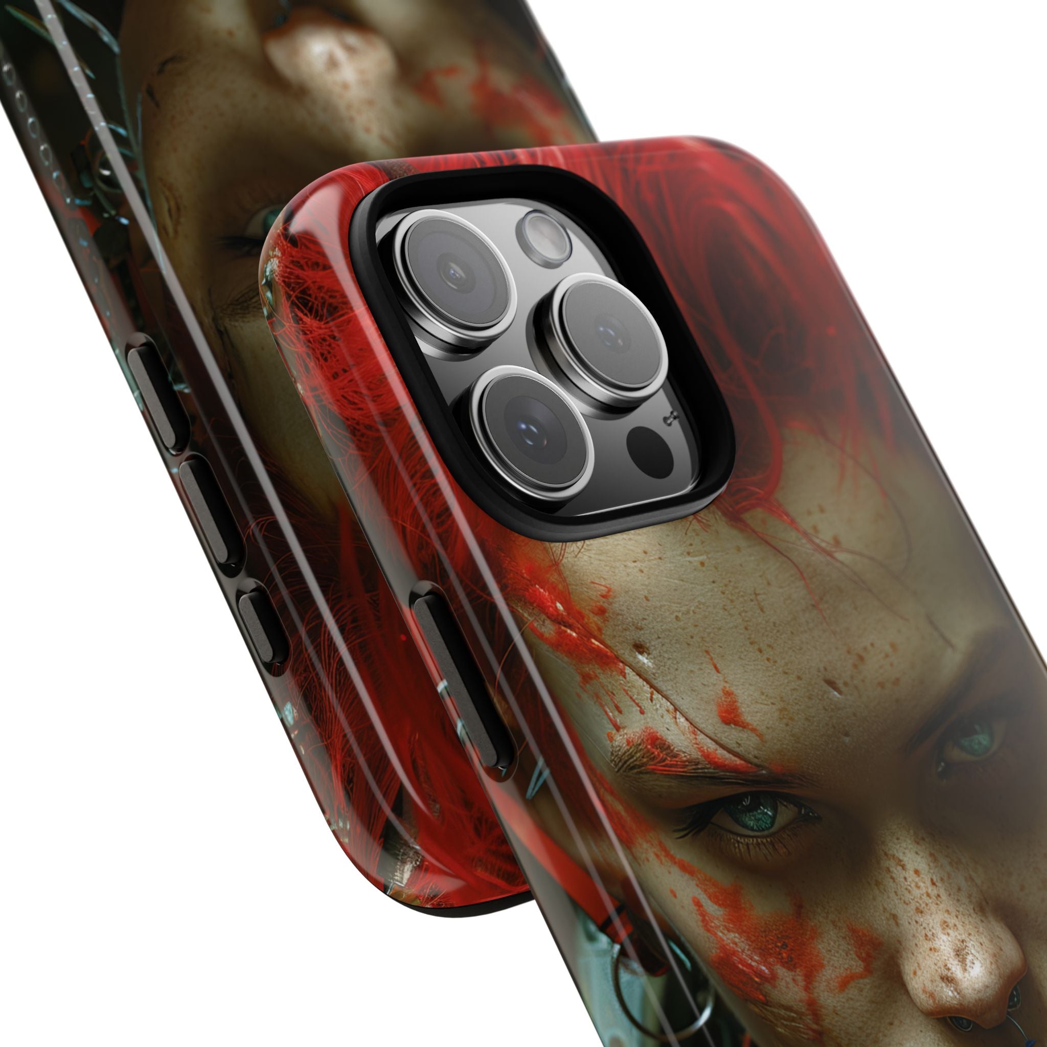 Red Spike Gaze iPhone 16 Pro Max Case - Tough